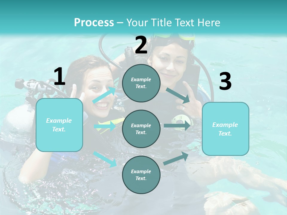 A Couple Of People In The Water With Scuba Gear PowerPoint Template