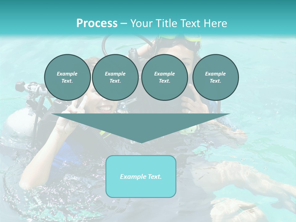 A Couple Of People In The Water With Scuba Gear PowerPoint Template