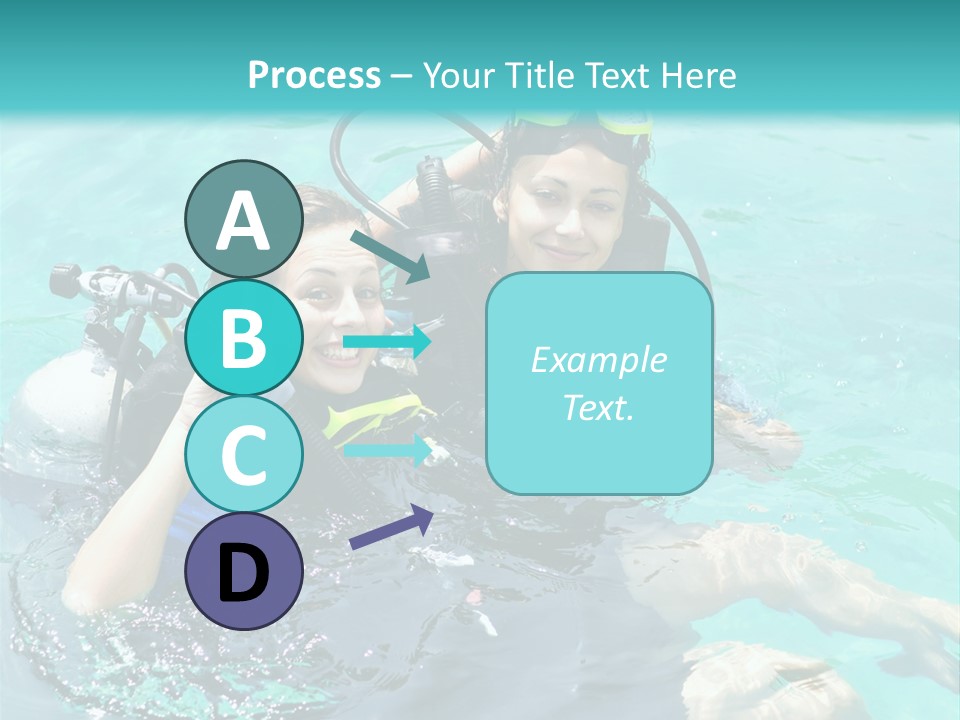 A Couple Of People In The Water With Scuba Gear PowerPoint Template