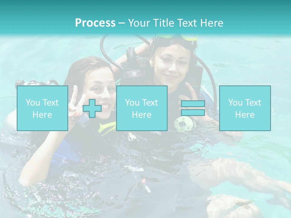 A Couple Of People In The Water With Scuba Gear PowerPoint Template