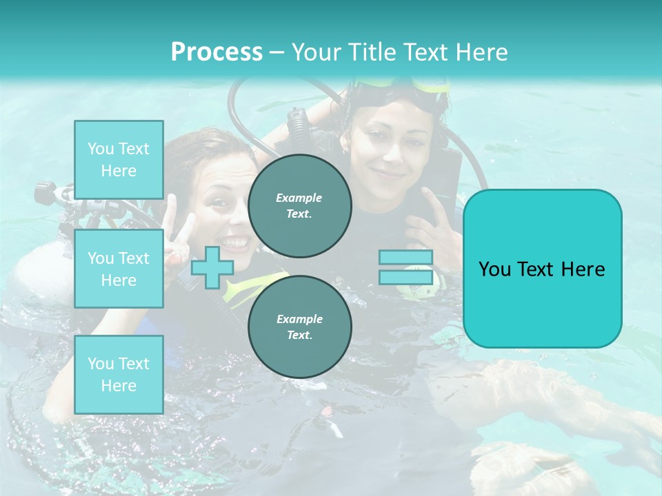 A Couple Of People In The Water With Scuba Gear PowerPoint Template