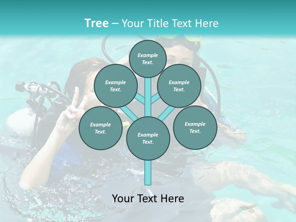 A Couple Of People In The Water With Scuba Gear PowerPoint Template