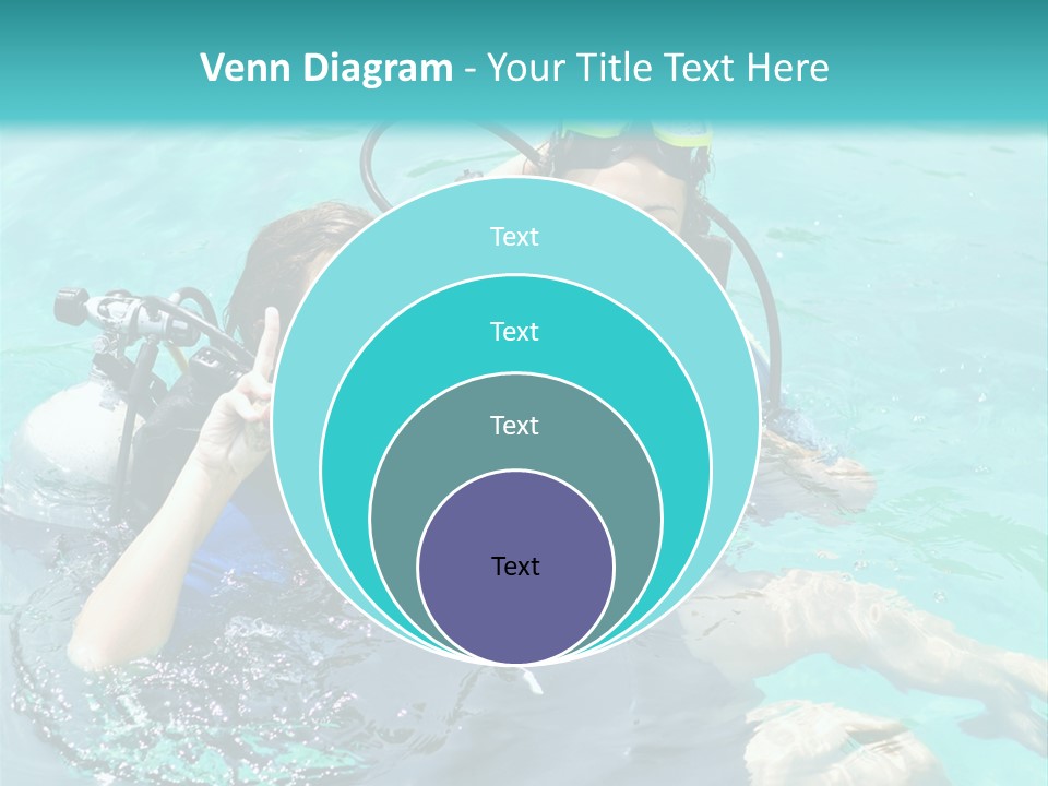 A Couple Of People In The Water With Scuba Gear PowerPoint Template