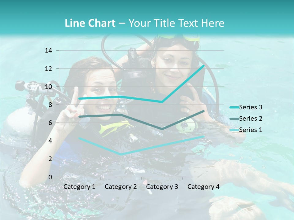 A Couple Of People In The Water With Scuba Gear PowerPoint Template