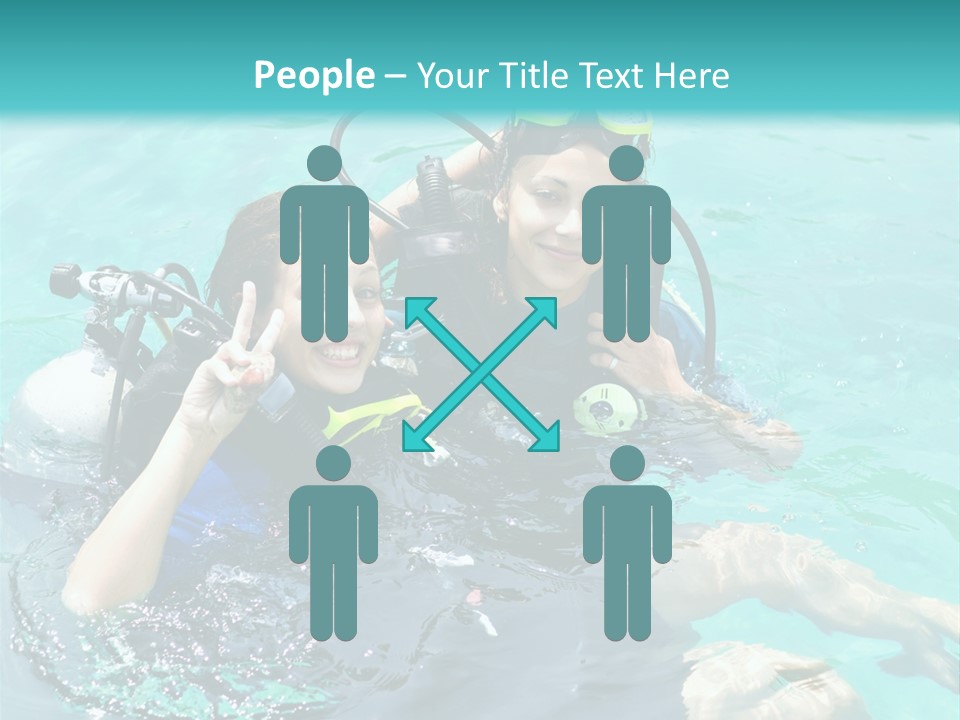 A Couple Of People In The Water With Scuba Gear PowerPoint Template