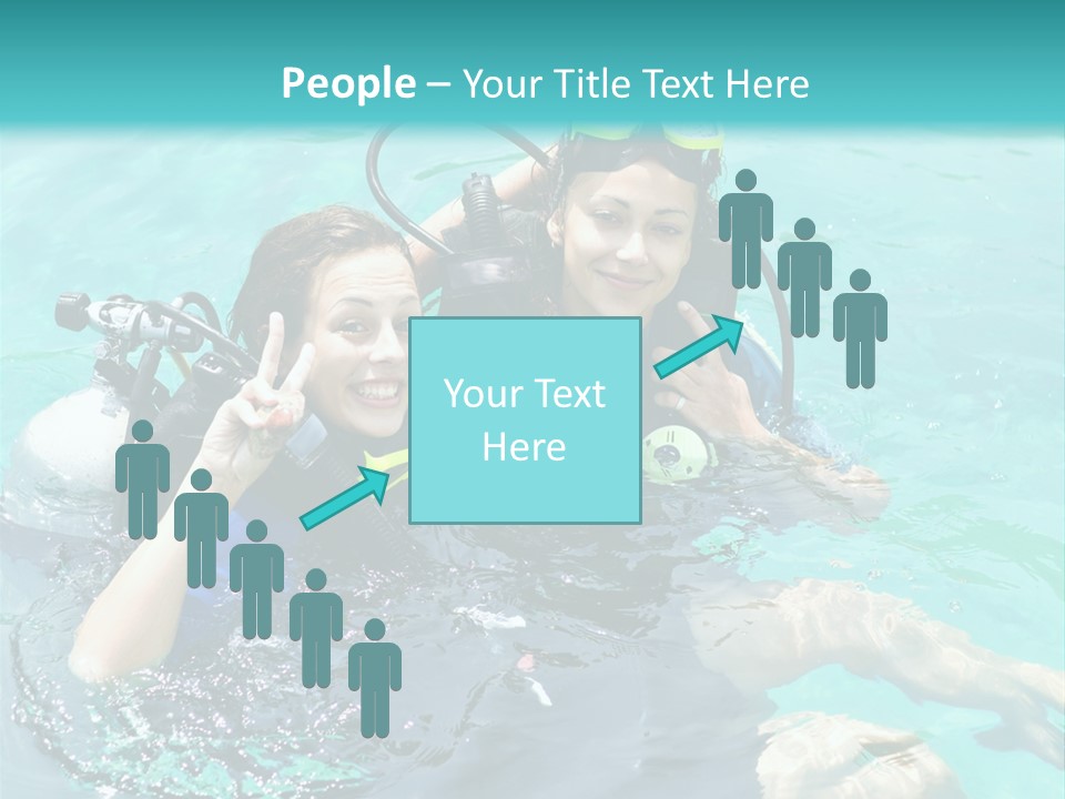 A Couple Of People In The Water With Scuba Gear PowerPoint Template