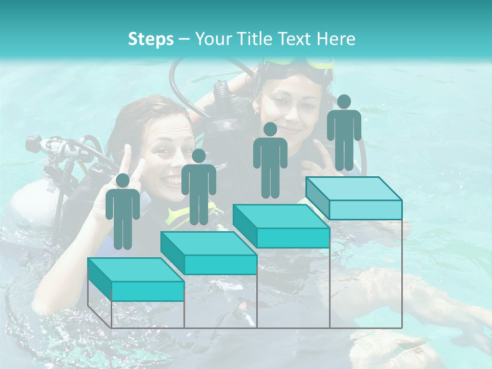 A Couple Of People In The Water With Scuba Gear PowerPoint Template
