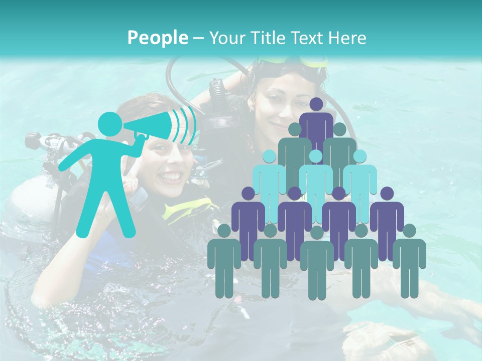 A Couple Of People In The Water With Scuba Gear PowerPoint Template