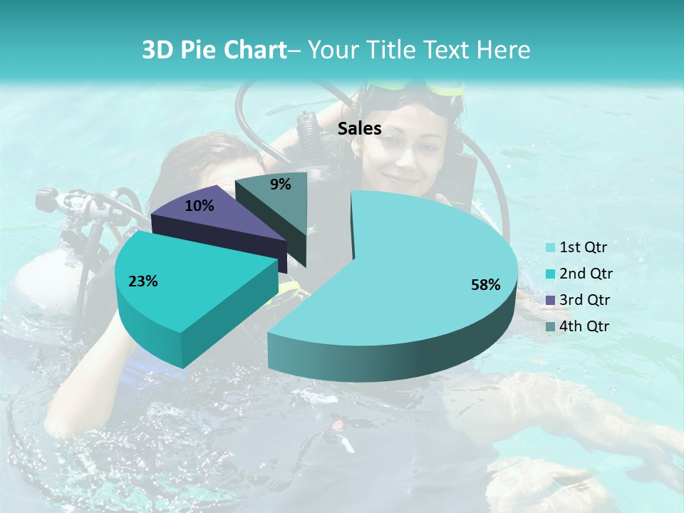 A Couple Of People In The Water With Scuba Gear PowerPoint Template