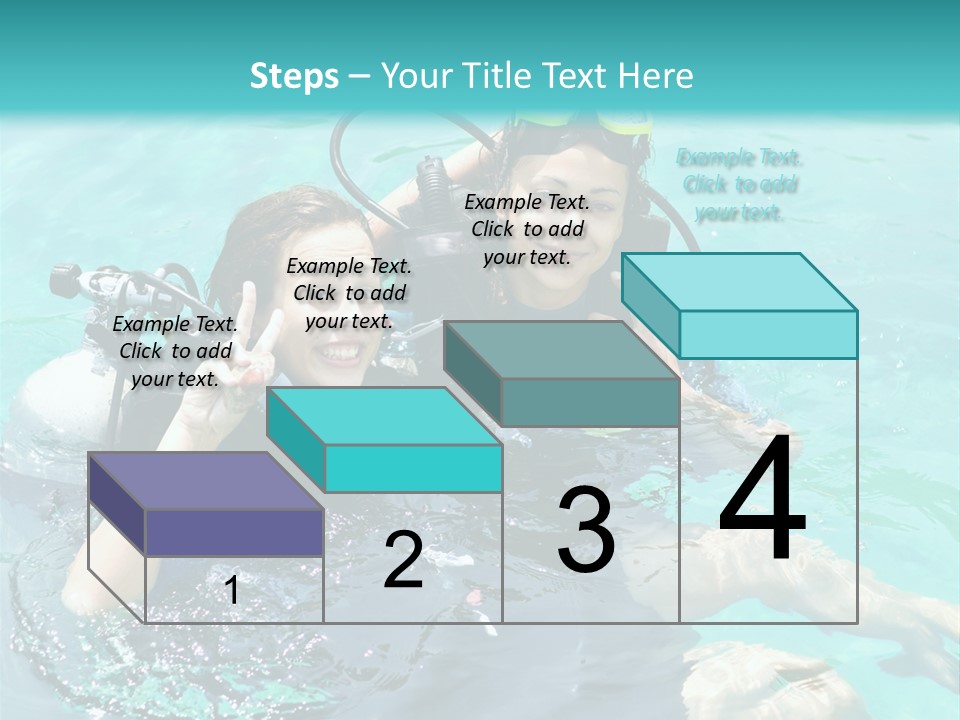 A Couple Of People In The Water With Scuba Gear PowerPoint Template