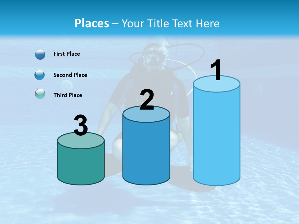 A Man Is Diving In The Water With A Board PowerPoint Template