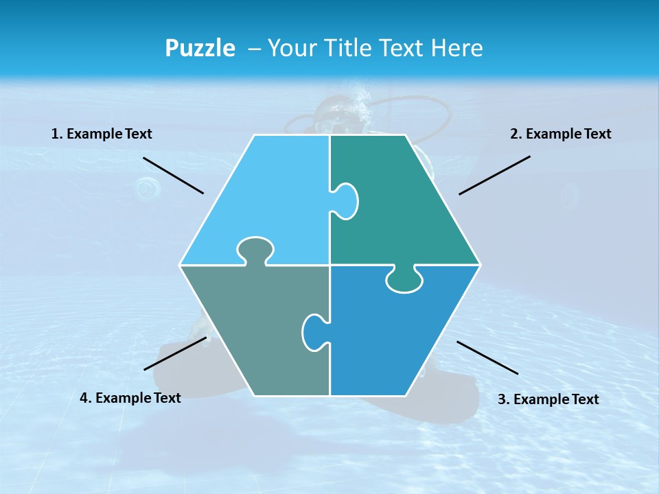 A Man Is Diving In The Water With A Board PowerPoint Template