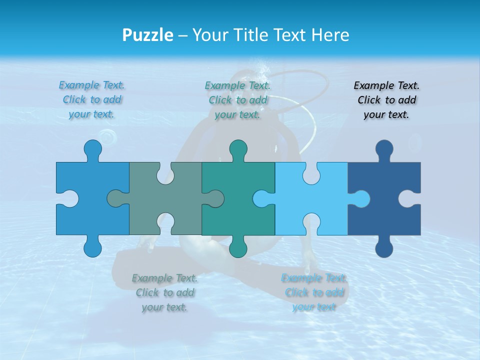 A Man Is Diving In The Water With A Board PowerPoint Template