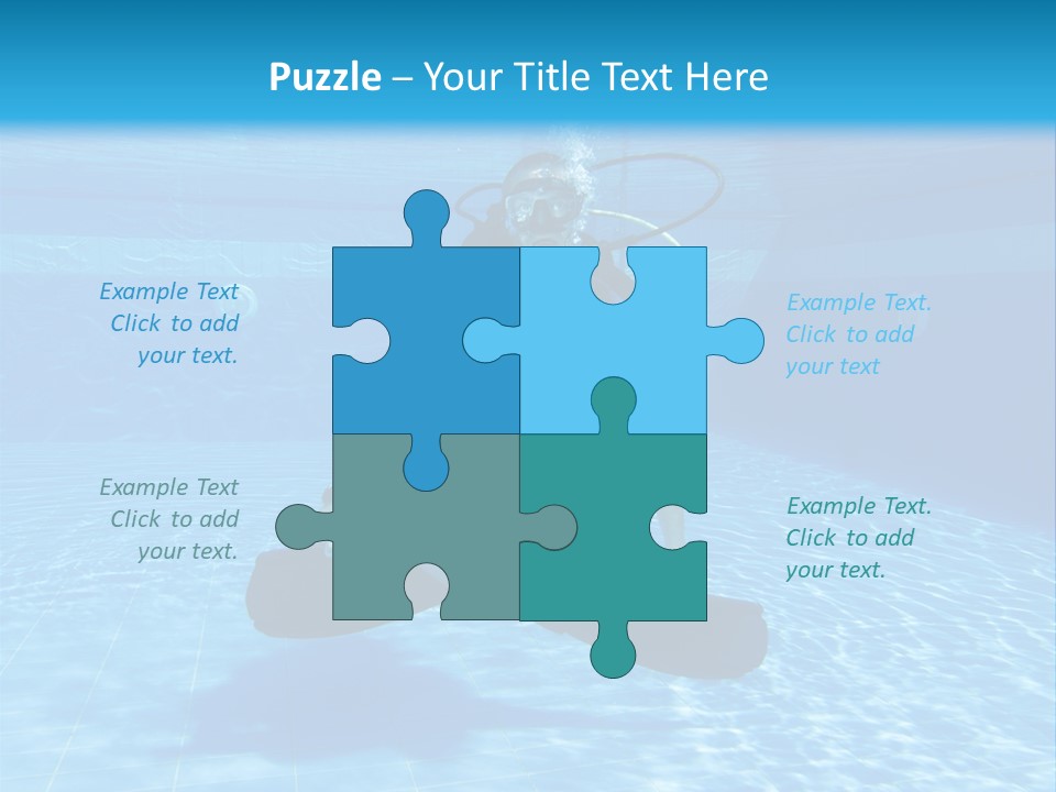 A Man Is Diving In The Water With A Board PowerPoint Template