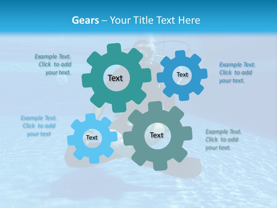 A Man Is Diving In The Water With A Board PowerPoint Template