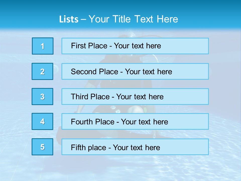 A Man Is Diving In The Water With A Board PowerPoint Template