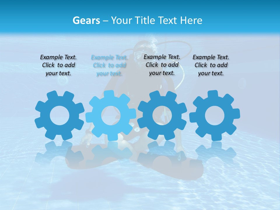 A Man Is Diving In The Water With A Board PowerPoint Template