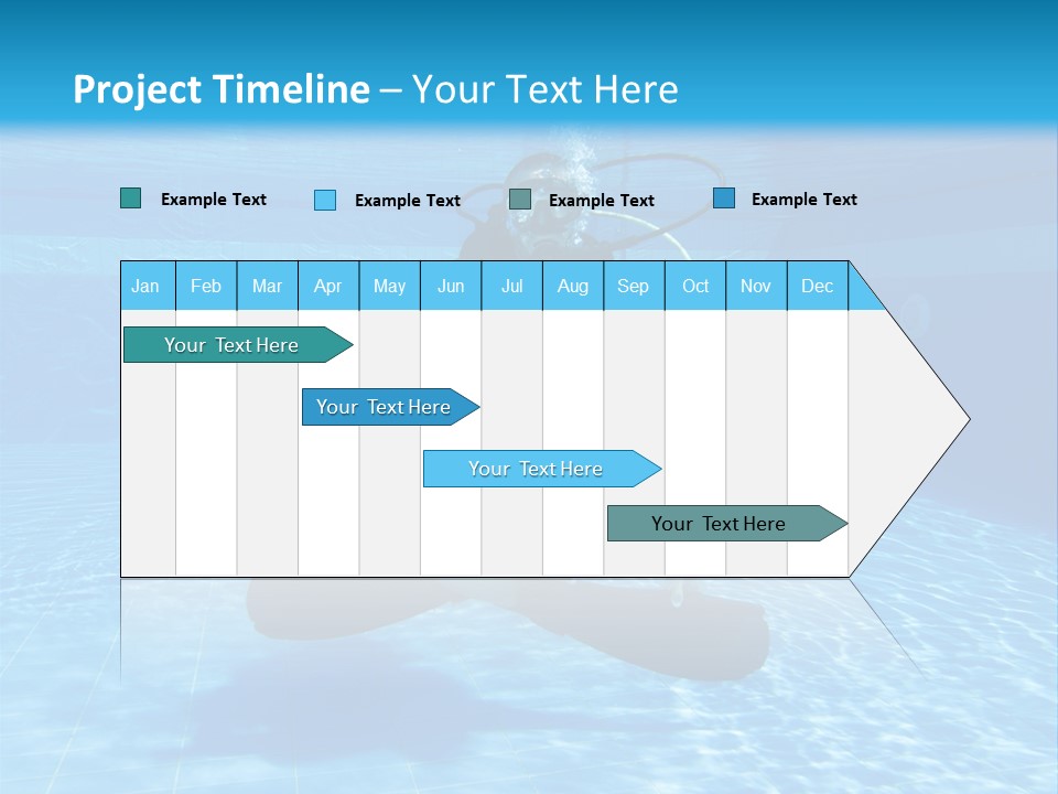 A Man Is Diving In The Water With A Board PowerPoint Template