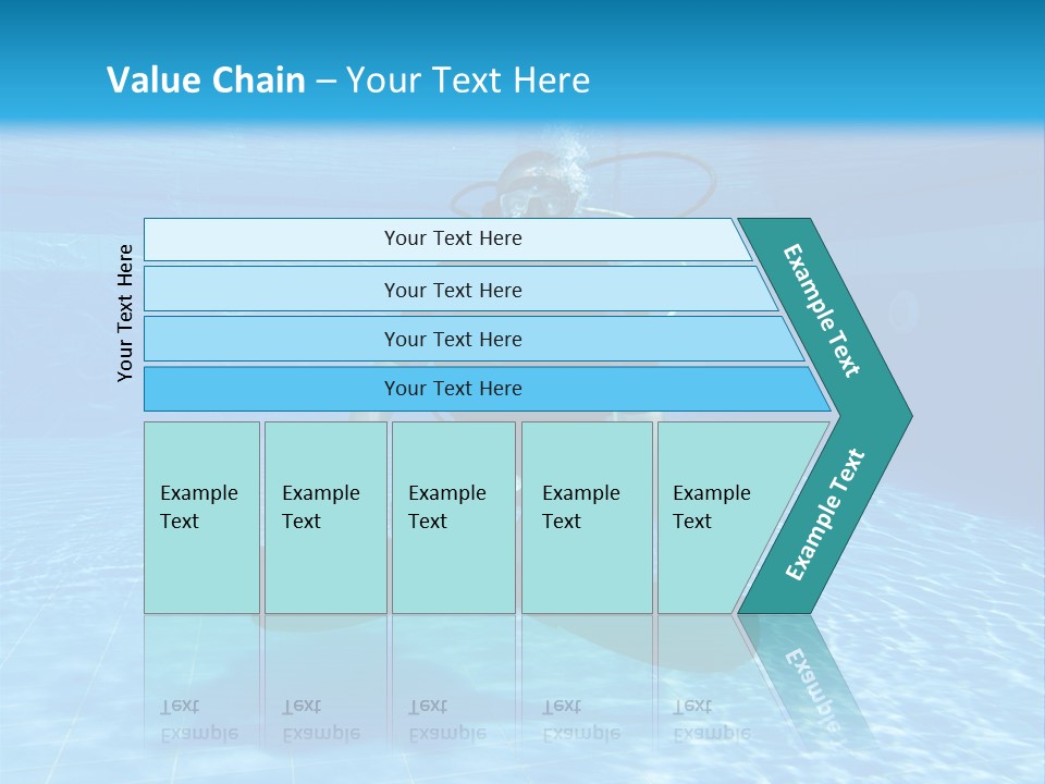 A Man Is Diving In The Water With A Board PowerPoint Template