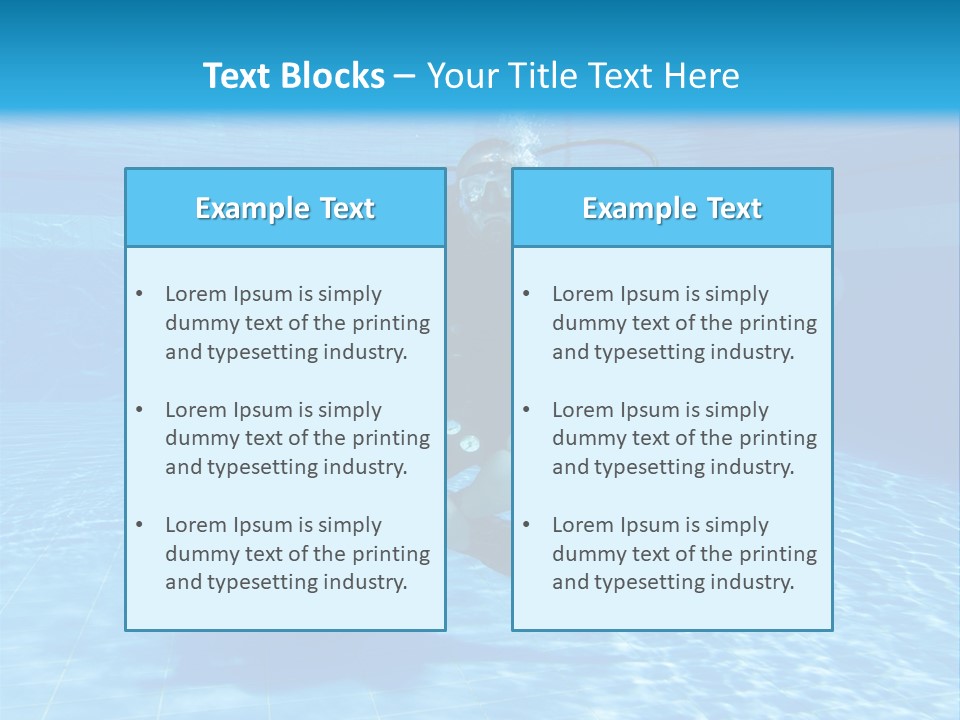 A Man Is Diving In The Water With A Board PowerPoint Template