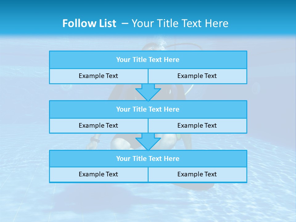 A Man Is Diving In The Water With A Board PowerPoint Template