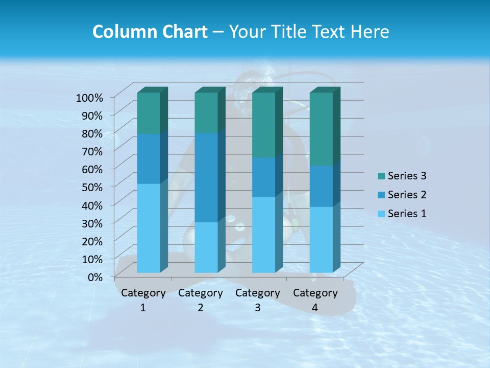 A Man Is Diving In The Water With A Board PowerPoint Template