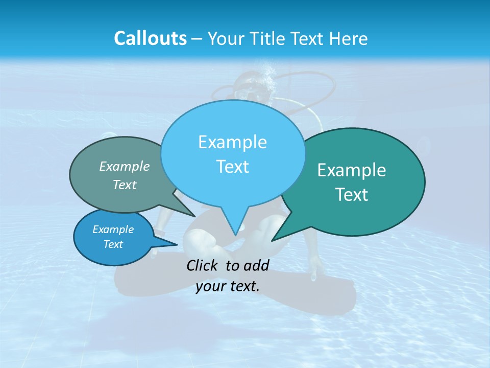 A Man Is Diving In The Water With A Board PowerPoint Template