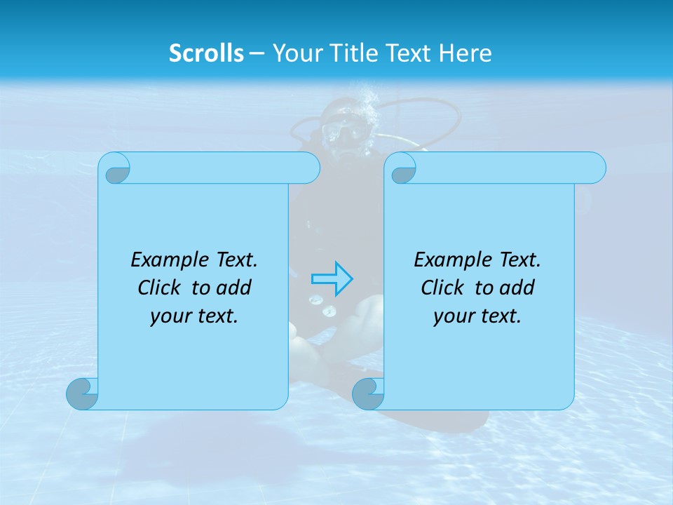 A Man Is Diving In The Water With A Board PowerPoint Template