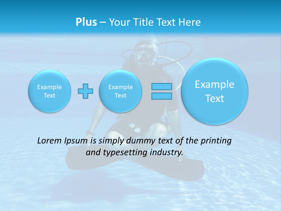 A Man Is Diving In The Water With A Board PowerPoint Template