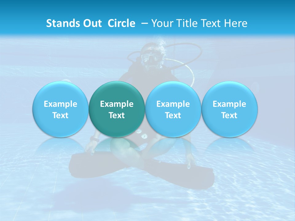 A Man Is Diving In The Water With A Board PowerPoint Template