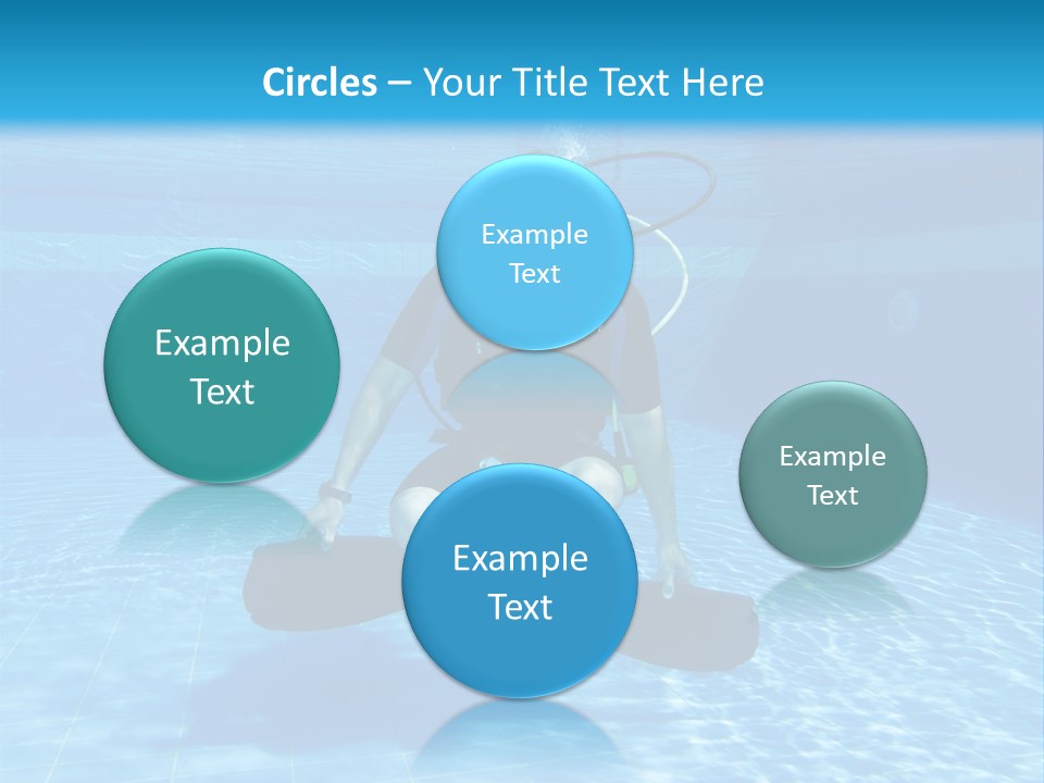 A Man Is Diving In The Water With A Board PowerPoint Template