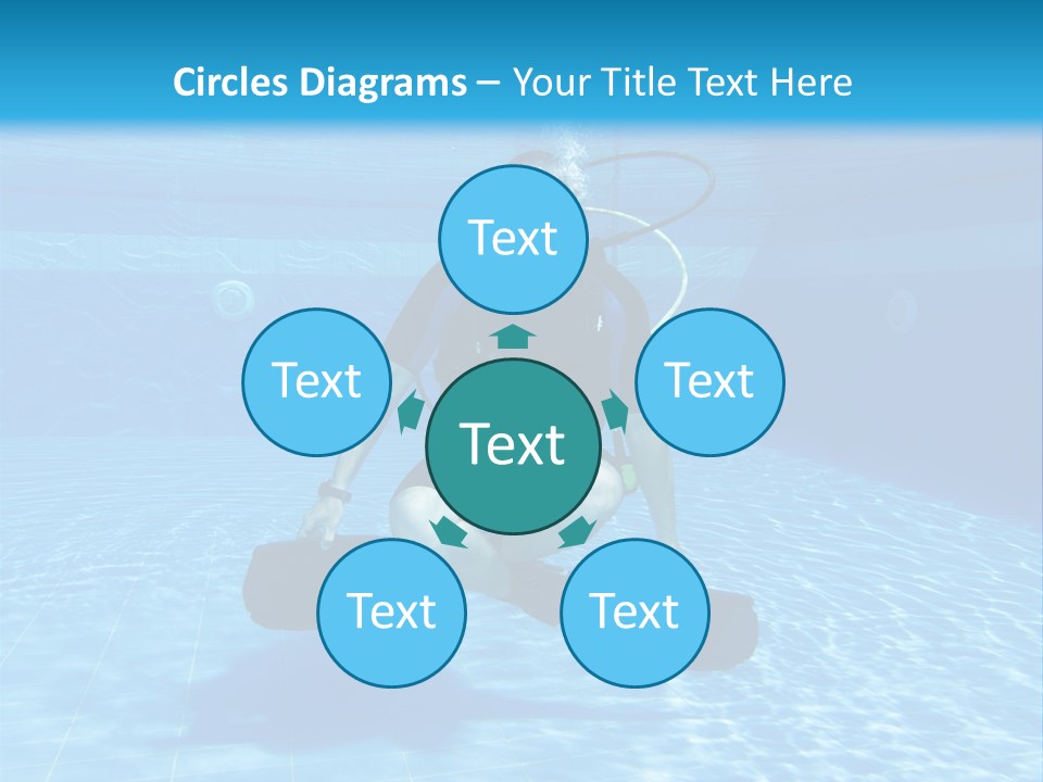 A Man Is Diving In The Water With A Board PowerPoint Template