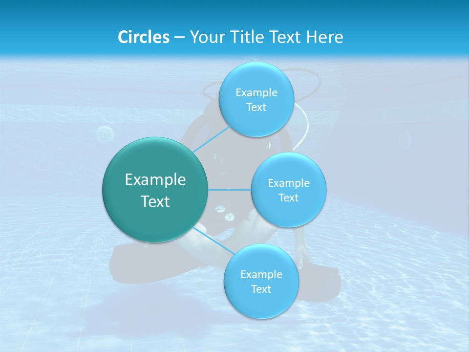 A Man Is Diving In The Water With A Board PowerPoint Template