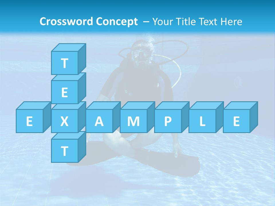 A Man Is Diving In The Water With A Board PowerPoint Template