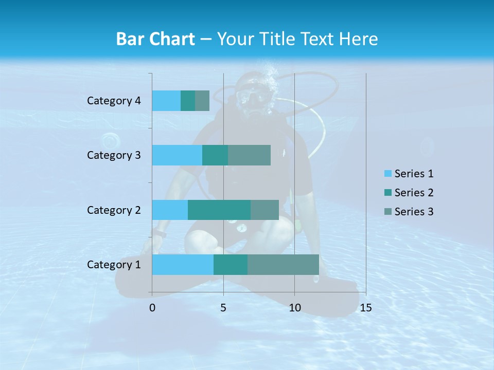 A Man Is Diving In The Water With A Board PowerPoint Template