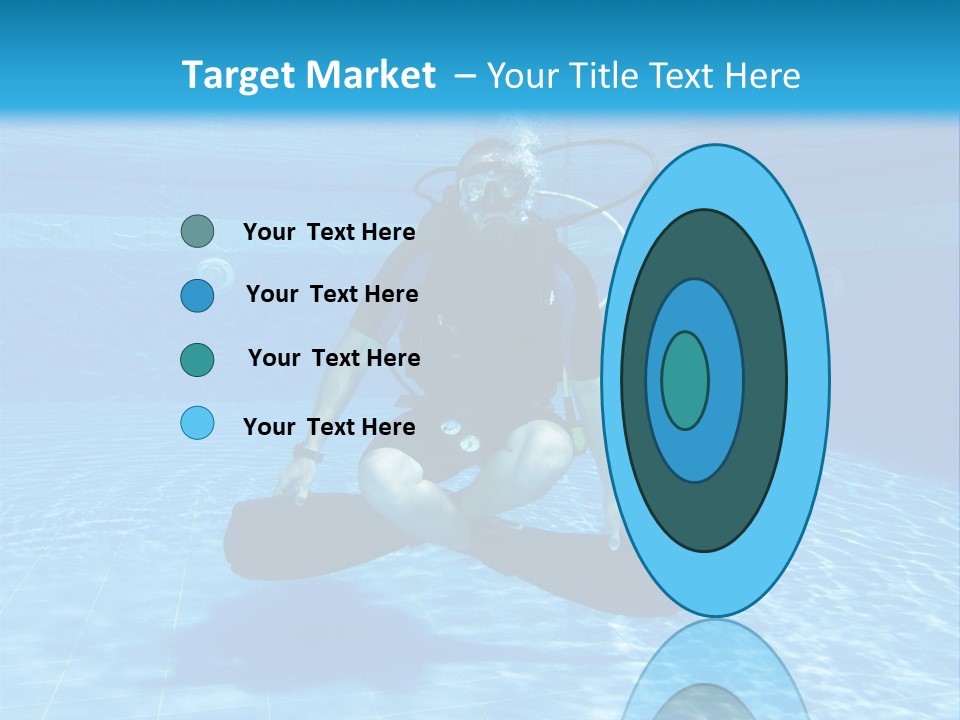 A Man Is Diving In The Water With A Board PowerPoint Template