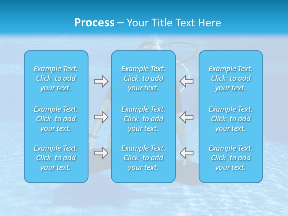 A Man Is Diving In The Water With A Board PowerPoint Template