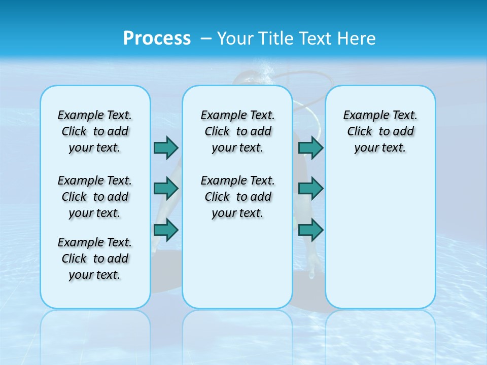 A Man Is Diving In The Water With A Board PowerPoint Template