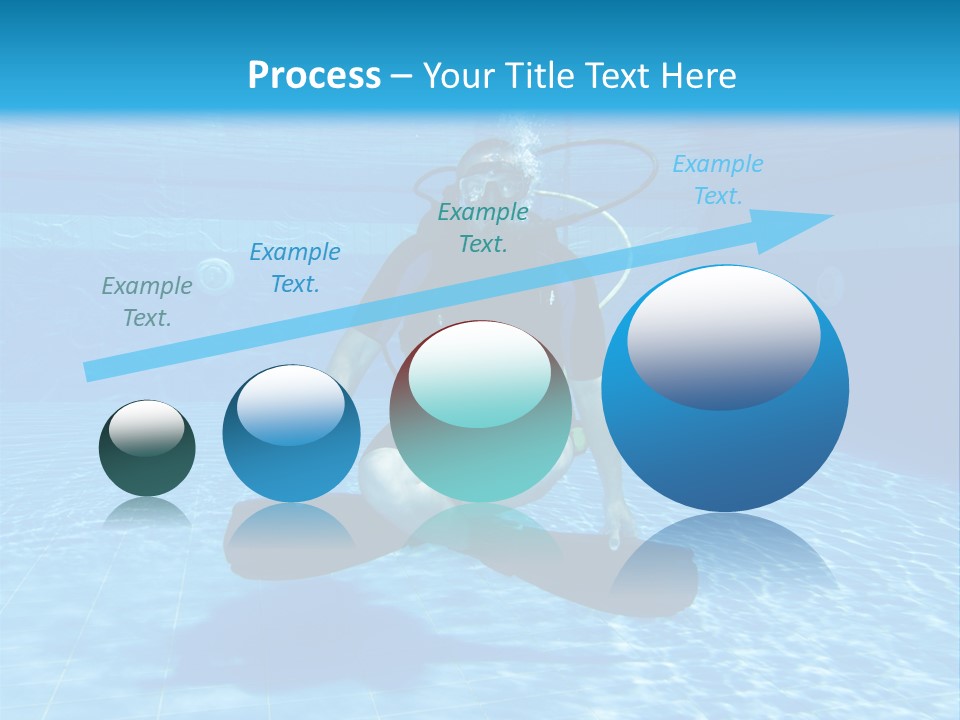 A Man Is Diving In The Water With A Board PowerPoint Template