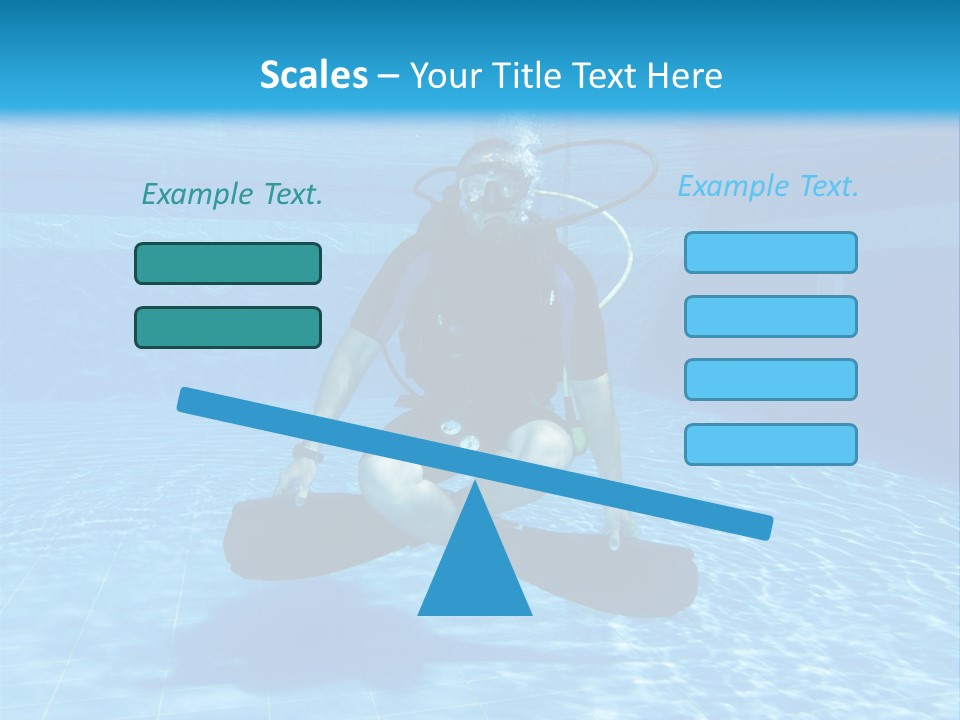A Man Is Diving In The Water With A Board PowerPoint Template