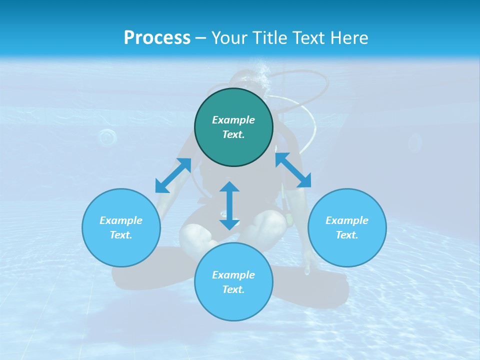 A Man Is Diving In The Water With A Board PowerPoint Template