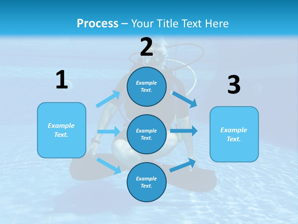 A Man Is Diving In The Water With A Board PowerPoint Template