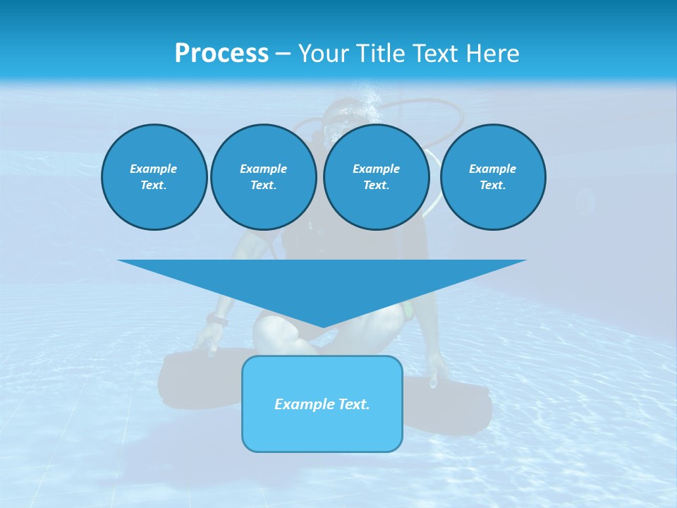 A Man Is Diving In The Water With A Board PowerPoint Template