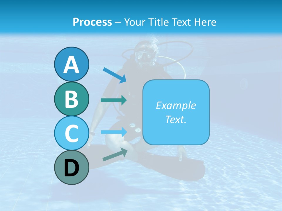 A Man Is Diving In The Water With A Board PowerPoint Template