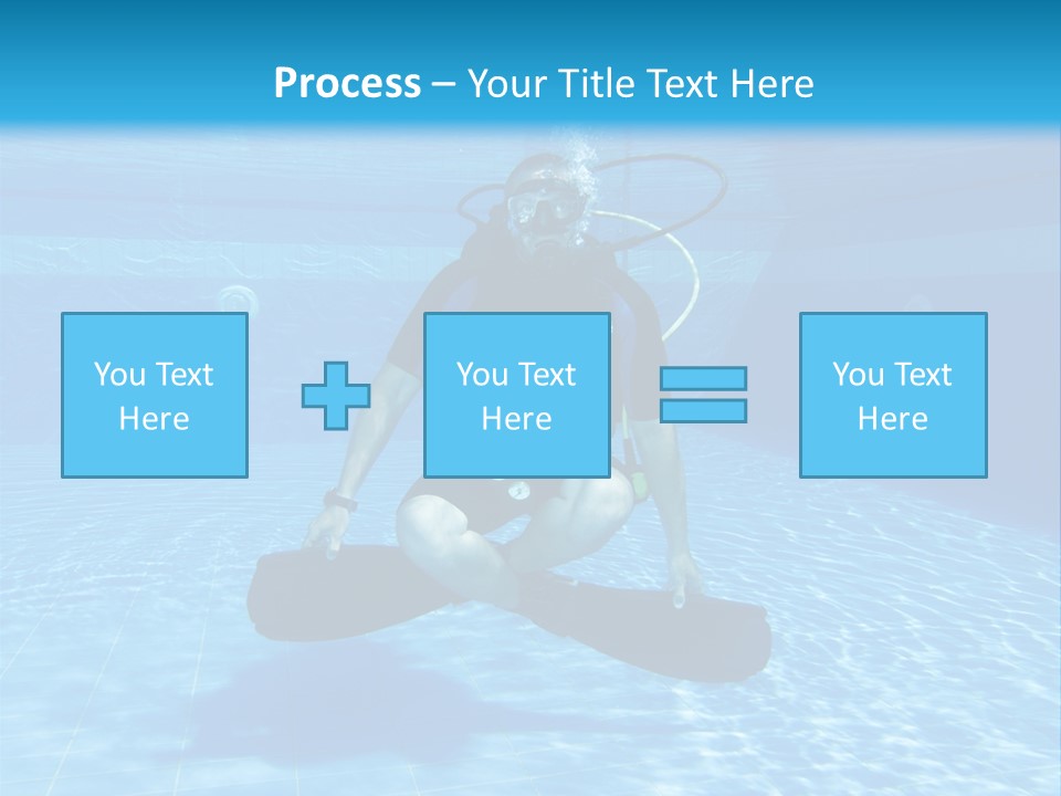 A Man Is Diving In The Water With A Board PowerPoint Template