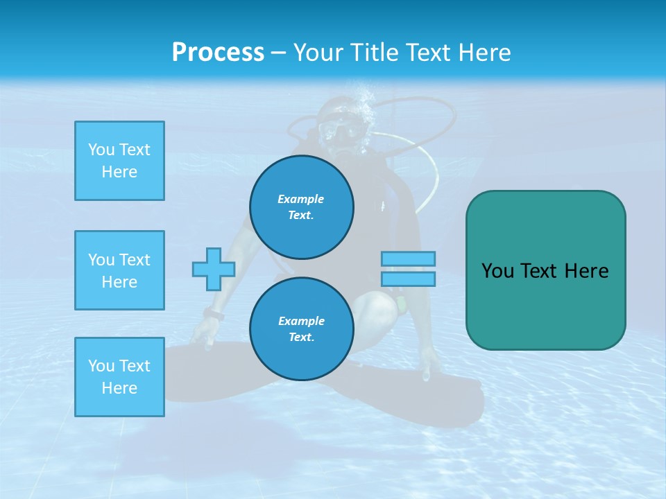 A Man Is Diving In The Water With A Board PowerPoint Template