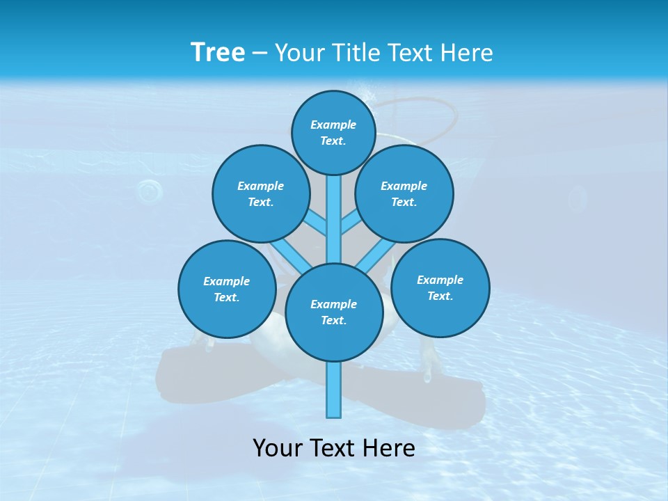 A Man Is Diving In The Water With A Board PowerPoint Template