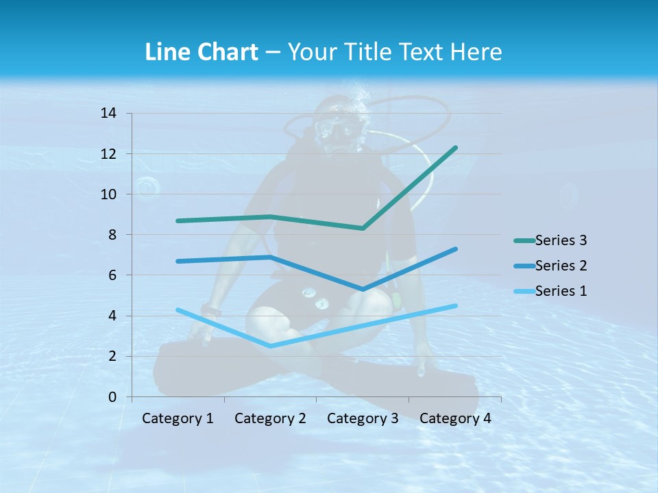A Man Is Diving In The Water With A Board PowerPoint Template