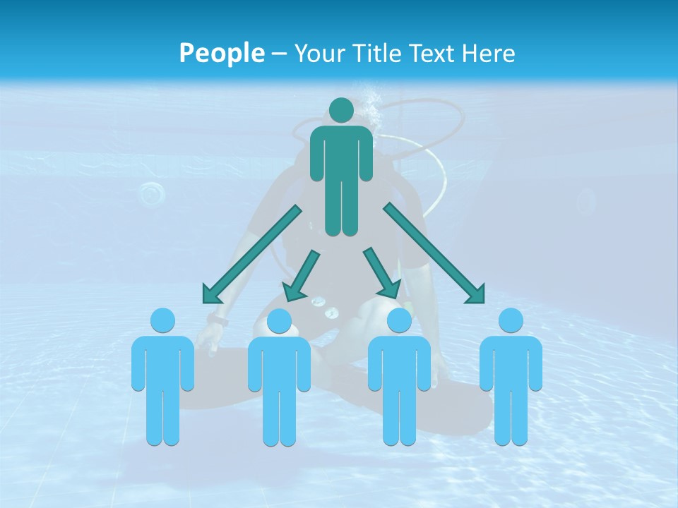 A Man Is Diving In The Water With A Board PowerPoint Template