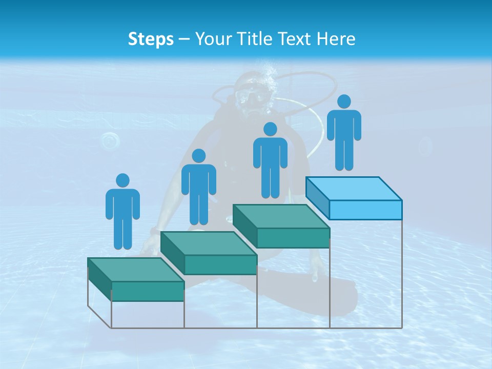 A Man Is Diving In The Water With A Board PowerPoint Template